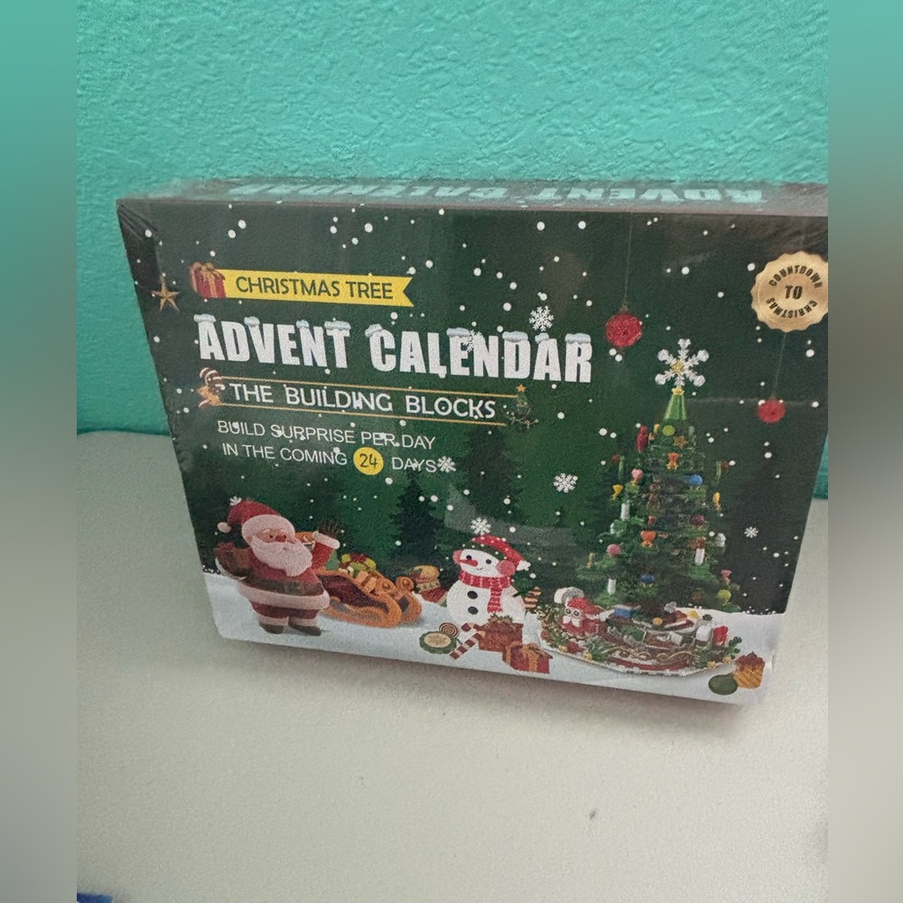 Christmas Tree Advent Calendar Building Blocks Set